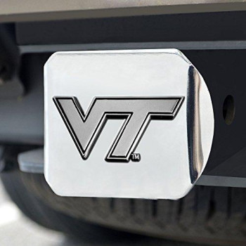 Fanmats 15106 Ncaa Virginia Tech Hokies Chrome Hitch Cover,3.4X4