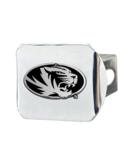 Fanmats - 15097 Ncaa University Of Missouri Tigers Chrome Hitch Cover 3.4X4