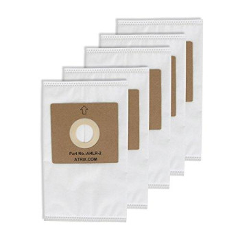 Atrix - AHLR-2 HEPA Filter Bags - Replacement Vac Filter Bag for AHSC-1 Lil' Red Vacuum Cleaner (5-Pack),white, 9.5" 