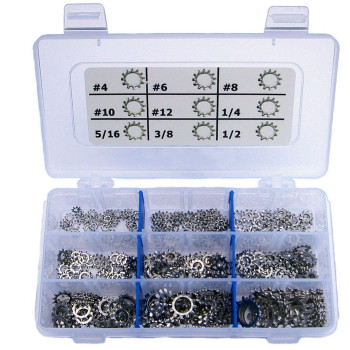 Stainless Steel External Star Lock Washer Assortment Kit