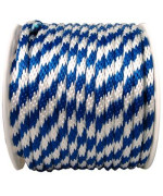 WELLINGTON CORDAGE P7240S0200BWFR 5/8 X 200 Blue/White Rope