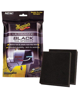 Meguiars G15800 Ultimate Black Trim Sponge, (Pack Of 2)