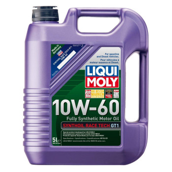 Liqui Moly (2024-4Pk) Synthoil Race Tech Gt1 10W-60 Motor Oil - 5 Liter, (Pack Of 4)