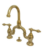 Kingston Brass KS7992AL English Country Lavatory Faucet with Brass Pop-Up, Polished Brass