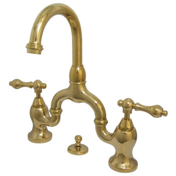 Kingston Brass KS7992AL English Country Lavatory Faucet with Brass Pop-Up, Polished Brass