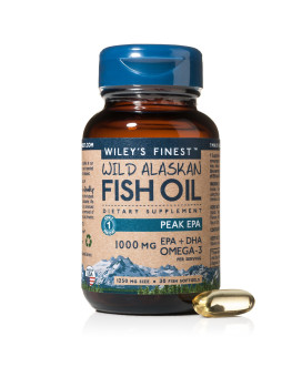 Wileys Finest Wild Alaskan Fish Oil Peak Epa - Triple Strength Peak Epa And Dha - 1000Mg Omega-3S, Sqf-Certified - 30 Softgels (30 Servings)