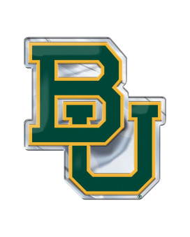 Fanmats 60512 Baylor Bears Heavy Duty Aluminum Embossed Color Emblem, Auto Emblem Decal