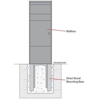 Qualarc MB-PLSM-8002 Allux Series MailBoxes Small Mounting Base for Mail/Parcel Boxes