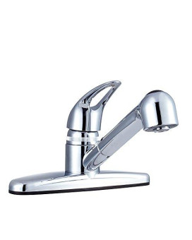 Dura Faucet Df-Pk100-Cp Rv Non-Metallic Pull-Out Kitchen Sink Faucet - Single Handle (Chrome)