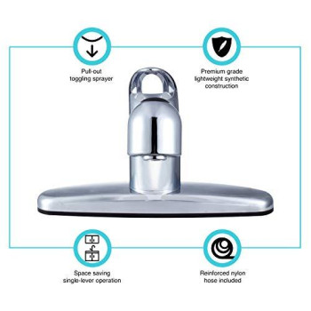 Dura Faucet Df-Pk100-Cp Rv Non-Metallic Pull-Out Kitchen Sink Faucet - Single Handle (Chrome)