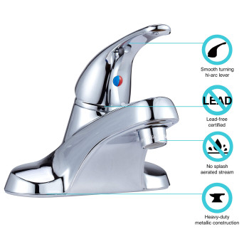 Dura Faucet DF-NML110-CP RV Single Lever Bathroom Faucet (Chrome)