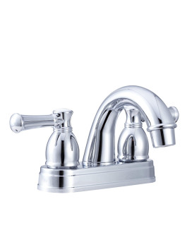 Dura Faucet DF-PL620L-CP RV Designer Two Handle Arc Spout Bathroom Faucet (Chrome)