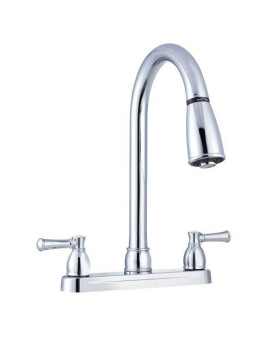 Dura Faucet Df-Pk350Lcp Rv Non-Metallic Two-Handle Pull-Down Kitchen Sink Faucet (Chrome)