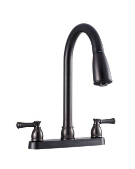 Dura Faucet Df-Pk350L-Vb Rv Metallic Plating Over Abs Plastic Two-Handle Pull-Down Kitchen Sink Faucet (Venetian Bronze)