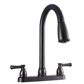 Dura Faucet Df-Pk350L-Vb Rv Metallic Plating Over Abs Plastic Two-Handle Pull-Down Kitchen Sink Faucet (Venetian Bronze)