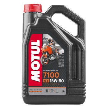 Motul 104299 7100 15W-50 Motor Oil Full Synthetic Motorcycle Engine Lubricant