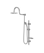 PULSE ShowerSpas 1019-CH Aqua Rain Shower System with 8" Rain Showerhead, 5-Function Hand Shower, Adjustable Slide Bar and Soap Dish, Polished Chrome Finish