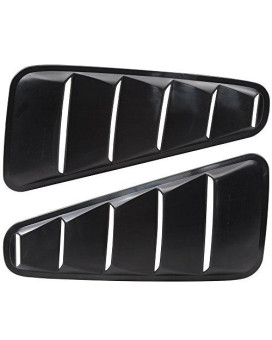 Window Louver Compatible With 2010-2014 Ford Mustang, Pp Rear/Side Window Scoop Cover Sun Shade By Ikonmotorsports, 2011 2012 2013