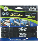 Rok Straps Rok-10050 Black/Reflective 18 - 60 Motorcycle/Atv Adjustable Stretch Strap