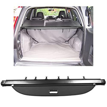 Cargo Cover Compatible With 2002-2006 Honda Crv, Factory Style Unpainted Black Luggage Cover Trunk Liner Privacy Shade By Ikon Motorsports, 2003 2004 2005