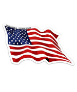 Waving American Flag Sticker