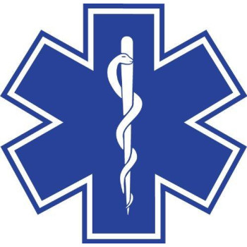 Star of Life 4"x4" Sticker Decal Vinyl Blue Medical EMS EMT Paramedic