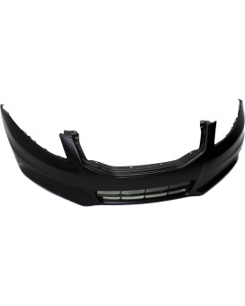 Evan-Fischer Front Bumper Cover Compatible with 2011-2012 Honda Accord Primed 4 Cyl Sedan