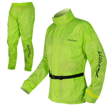 Motorcycle Apparel Rain Over Suit 2 Pc Waterproof Scooter Hi Vis Fluo Xxl