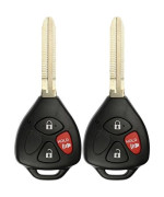 Keylessoption Keyless Entry Remote Control Car Unut Key Fob For Toyota Rav4 Yaris Scion Xb Hyq12Bby (Pack Of 2)