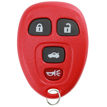 Keylessoption Keyless Entry Remote Control Car Key Fob Replacement For 15252034 -Red