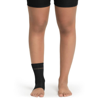 Tommie Copper Core Compression Ankle Sleeve, Unisex, Men & Women, Breathable Support Sleeve for Everyday Joint & Muscle Support - Black, Medium