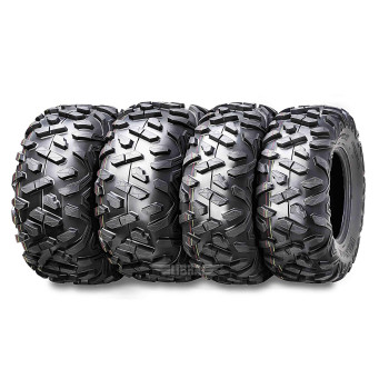 Set 4 Wanda Atvutv Tires 25X8-12 Front & 25X10-12 Rear 6Pr Bighorn Style 1037510376