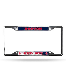 Mlb Red Sox Ez View Chrome Frame, 15 X 8, Logo Color