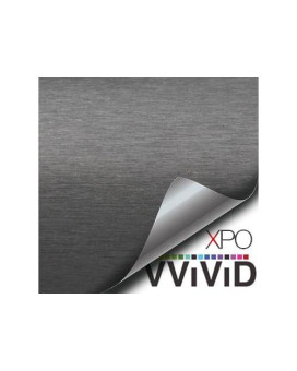 Vvivid Xpo Gunmetal Grey Brushed 5 Feet X 1 Foot Car Wrap Vinyl Roll With Air Release Technology