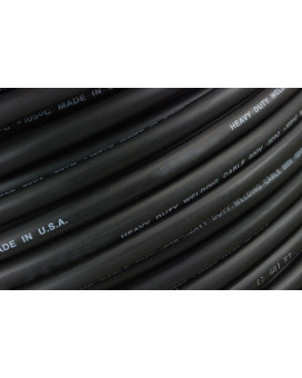 TEMCo INDUSTRIAL WC0106-100 ft 2 Gauge AWG Welding Lead & Car Battery Cable Copper Wire Black | Made in USA