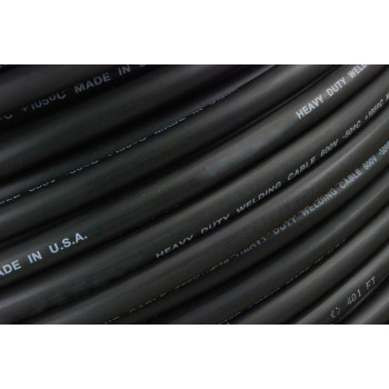 TEMCo INDUSTRIAL WC0106-100 ft 2 Gauge AWG Welding Lead & Car Battery Cable Copper Wire Black | Made in USA