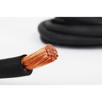 TEMCo INDUSTRIAL WC0106-100 ft 2 Gauge AWG Welding Lead & Car Battery Cable Copper Wire Black | Made in USA