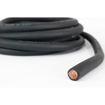 TEMCo INDUSTRIAL WC0106-100 ft 2 Gauge AWG Welding Lead & Car Battery Cable Copper Wire Black | Made in USA