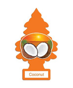 Little Trees Car Air Freshener I Hanging Tree Provides Long Lasting Scent For Auto Or Home I Coconut, 6-Packs (4 Count)