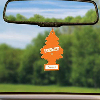 Little Trees Car Air Freshener I Hanging Tree Provides Long Lasting Scent For Auto Or Home I Coconut, 6-Packs (4 Count)