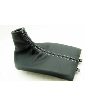 Kar Designers Fits 1997-2004 Porsche Boxter, 911, 996, 986 Real Black Leather Shift Boot With Gray Stitching. (Leather Part Only)