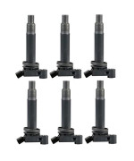 Ena Set Of 6 Ignition Coil Pack Compatible With Toyota Lexus Avalon Camry Highlander Sienna Es300 Rx300 V6 1Mzfe Engine Only Replacement For C1175 Uf-267