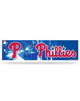 Rico Industries Mlb Philadelphia Phillies Decaldecal Bumper Sticker Glitter Team Colors One Size