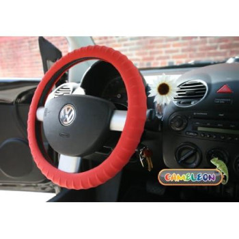 New Silicone Steering Wheel Cover- Racing Power Grip-Ergonomic Handling (Red)