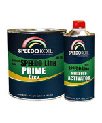 Speedokote Smr-210/211 - Automotive High Build 2K Urethane Primer Gray Gallon Kit, Fast Dry, Easy Sanding, Activator Is Included