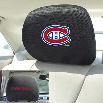 Nhl Montreal Canadiens Auto Headrest Covers, Team Colors, One Size