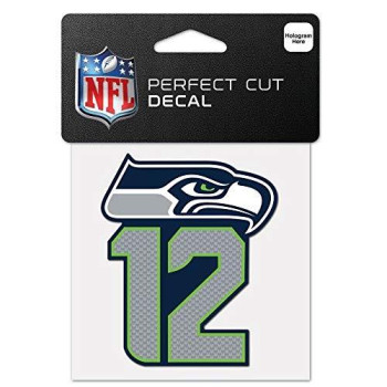 Wincraft Nfl Seattle Seahawks 12Th Man Perfect Cut Color Decal, 4X4, Team Color