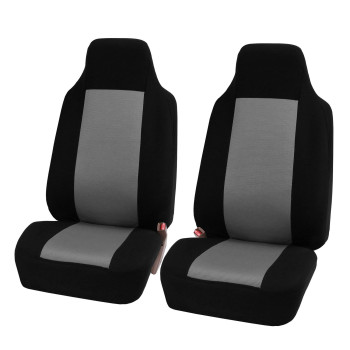 Fh Group Car Seat Covers Front Set Gray Cloth - Car Seat Covers For Bucket Seats 1 Piece Seat Cover, Universal Fit Car Seat Cover, Washable Car Seat Cover, Automotive Seat Covers For Suv, Sedan, Van