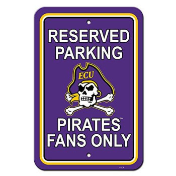 Ncaa East Carolina Pirates Plastic Parking Sign, 12 X 18-Inch/Team Color