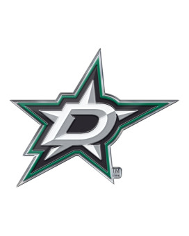 Fanmats 60485 Dallas Stars Heavy Duty Aluminum Embossed Color Emblem, Auto Emblem Decal